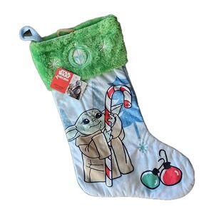 Star Wars Mandalorian The Child Baby Yoda Grogu Christmas‎ Stocking NEW NWT